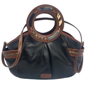 Relic 👜 Black & Brown Hobo Crossbody Bag